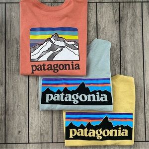 3 Patagonia short sleeve T-shirts. Size XL. Excellent condition.